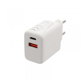 Erard Charger For Mobile Phone - 728208 Charger 2 Usb A+c - For 230v Mains - Qc3 0 Pd 20w - White Shelf-ready Carton