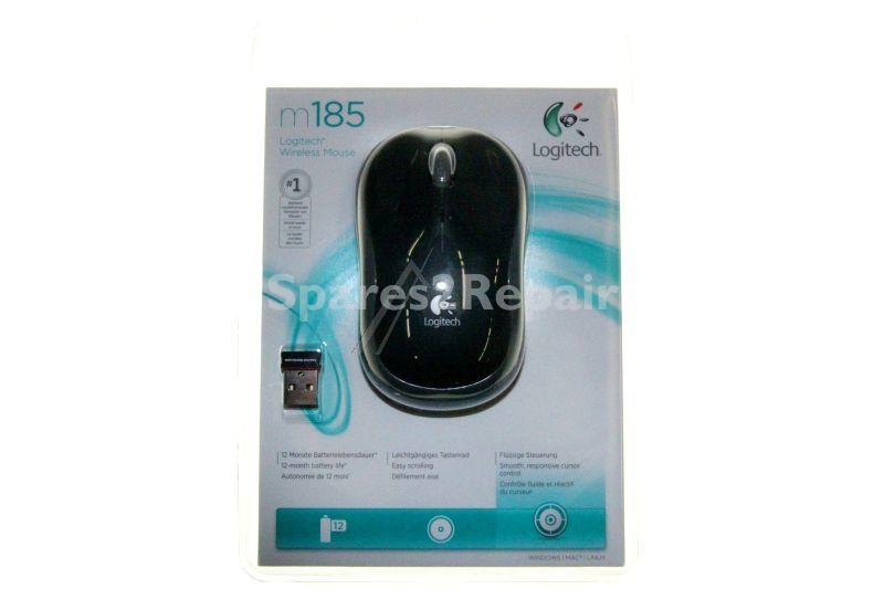 Logitech Wireless Mouse - M185 Logitech Wireless Mouse Black & Grey - 910-002238