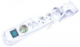 Vivanco 8 Way Socket Outlet Switch - Ebls 4-4 8-fach Steckdosenleiste Basic, 1,4m