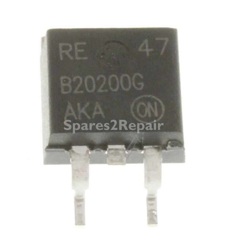 On Semiconductor Diode - 200v-2x10a Mbrb20200ctg Schottky Diode Dual Cc Smd D2pak