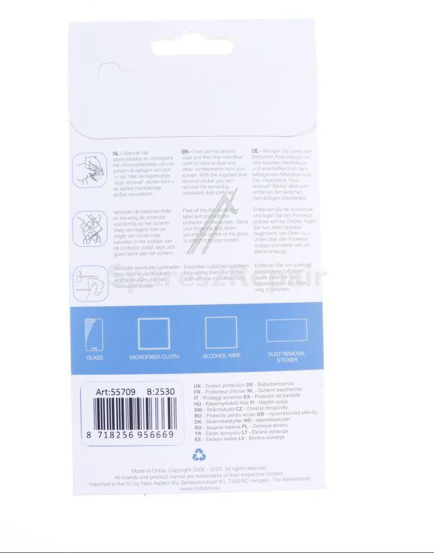 Mobilize Display Protective Film - 54517 Mobilize Glass Screen Protector - Black Frame - Motorola Moto G9 Plus