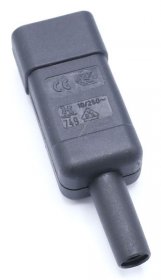 Bachmann Iec Plug - C14 Kaltgeratestecker Mit Schutzkontakt 10a-250v, 70°c