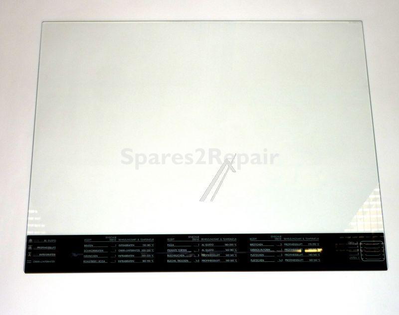 Oven inner Door Glass - 3306422019 Door Glass Silk Screened User S [Electrolux Aeg]