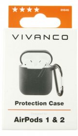 Vivanco Bag - Airpodcasevvbk 61646 Protection Case For Airpods 1 & 2 Black