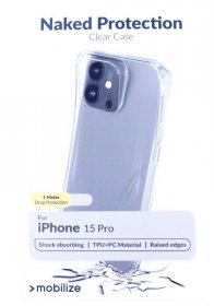 Mobilize Leather Bag Gsm - 28996 Mobilize Naked Protection Case Apple Iphone 15 Pro Clear