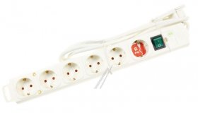 Brennenstuhl 6 Way Socket Outlet Switch - Comfort-line Plus Steckdosenleiste Mit Flachstecker 6-fach Weiss 2m