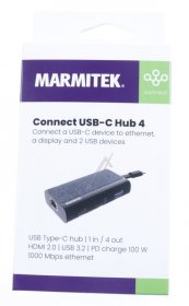 Marmitek Hub-usb - Connect Usb-c Hub 4 Adapter Usb Type C -> 1x Hdmi | 1x Ethernet | 1x Usb-a | 1x Usb-c