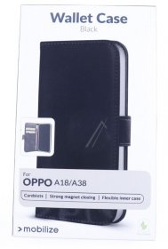 Mobilize Leather Bag Gsm - 29204 Mobilize Classic Gelly Wallet Book Case Oppo A38 Black
