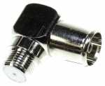 Fuba Coaxial Adaptor - Ovz 066 Coax-socket - F-socket Adaptor, Angled, 90°