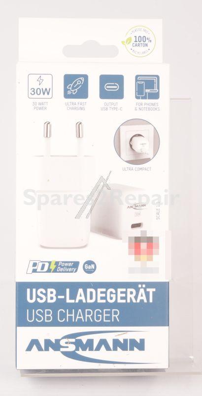 Ansmann Usb Power Supplies - Hc130pd-mini 1001-0154 Gan Mini Charger 30w 1x Usb-c Pd Hc130pd Mini
