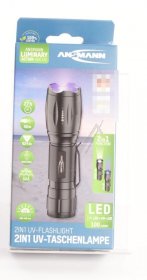 Ansmann Led Flashlight - 1600-0679 Professional Uv And Led Torch Incl 3x Aaa Batteries