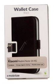 Mobilize Leather Bag Gsm - 80753 Mobilize Classic Gelly Wallet Book Case Xiaomi Redmi Note 14 4g Black
