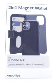Mobilize Leather Bag Gsm - 27940 Mobilize 2in1 Magsafe Compatible Gelly Wallet Case Apple Iphone 14 Pro Black
