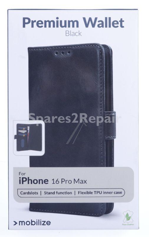 Mobilize Leather Bag Gsm - 29731 Mobilize Premium Gelly Wallet Book Case Apple Iphone 16 Pro Max Black