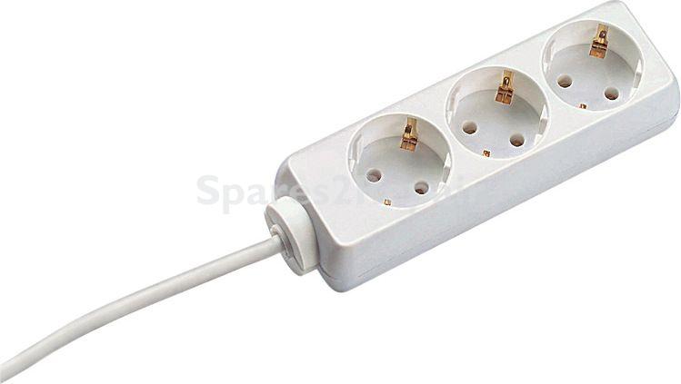 Bachmann Three-way Trailing Socket - 387 270s Selly 3-way Power Strip White 1 5m H05vv-f 3g1 5mm² With Protective Contact Angled Plug