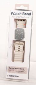 Mobilize Wristbands For Smartwatch - 81652 Mobilize Silicone Watch Strap - Buckle - For Apple 42-44-45-49mm - Starlight