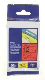 Brother Colour Cartridge - Tze431 Label Tape Black On Red 12mm-8m Laminated Brother