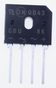 On Semiconductor Bridge Rectifier - Gbu8k Diode Bridge 8a 800v Type:gbu8k