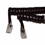 Compatible Telefone Cable Spiral - Phone Cable Spiral 2xrj10-4p4c 5 4m Black