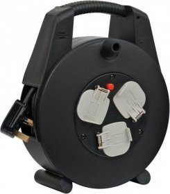 Three-way Plug Adaptor - Vario Line Kabelbox 3-fach Schwarz 15m H05vv-f 3g1,25 Gb