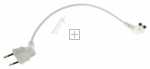 Compatible Euro Power Supply Cable - Euro Power Supply Cable Angled White 0 3m