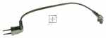 Compatible Euro Power Supply Cable - Euro Power Supply Cable Angled Black 0 3m
