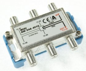 Wisi Aerial Distributor - Dm 54 A 4010 Abzweiger, 4-fach, 11-12,5...14 Db, 1 StÜck, 5...2400 Mhz