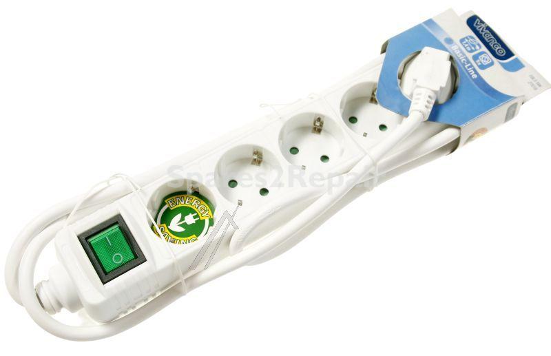VIVANCO 5 Way Socket Outlet Switch EBLS 5W 5 WAY SOCKET OUTLET SWITCH,WHITE,1,4M,1,5MM˛ 27016