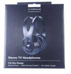 VIVANCO TV-Headphones SR 97 TV STEREO HEADPHONES, VOLUME CONTROL, 5M CABLE, BLACK 36503