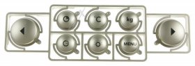 Atag Switch Set - 88029629 Button Strip Control Silver