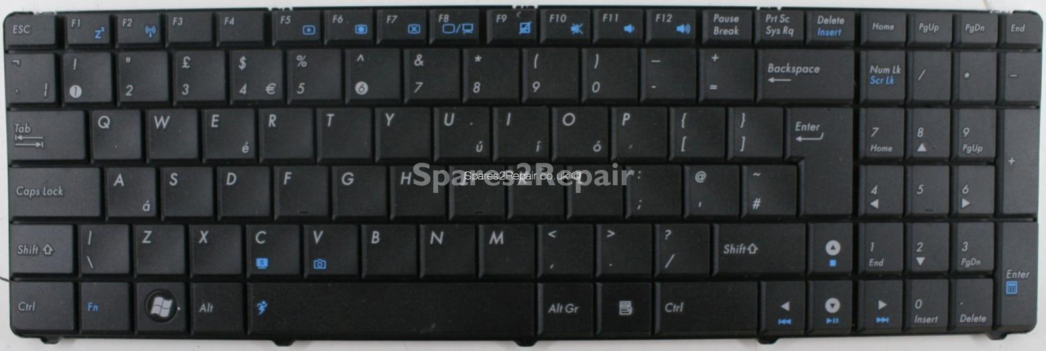 Asus X5DC - Keyboard - V090562BK1 - 0KN0-EL1UK01 - REV: R1.0 UK