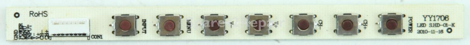 Baird TE-40LED-AL - Buttons - YY1706 - LED S.HD-01-K