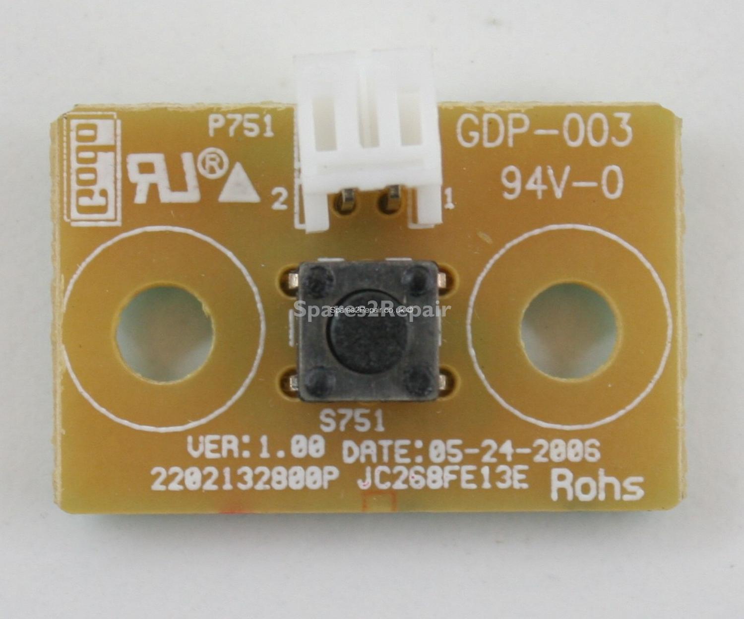 Hannspree JT01-32E2-000G - Button - JC268FE13E - 2202132800P - Ver 1.00
