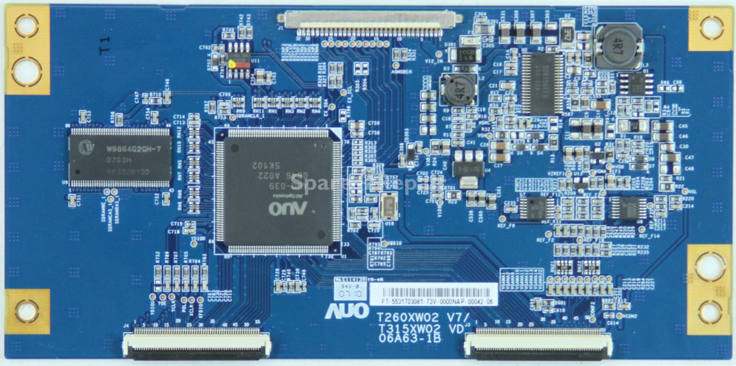 Philips 32PFL5322D/37 - T-Con - 55.31T03.081 - T260XW02 V7/T315XW02 VD - 06A63-1B
