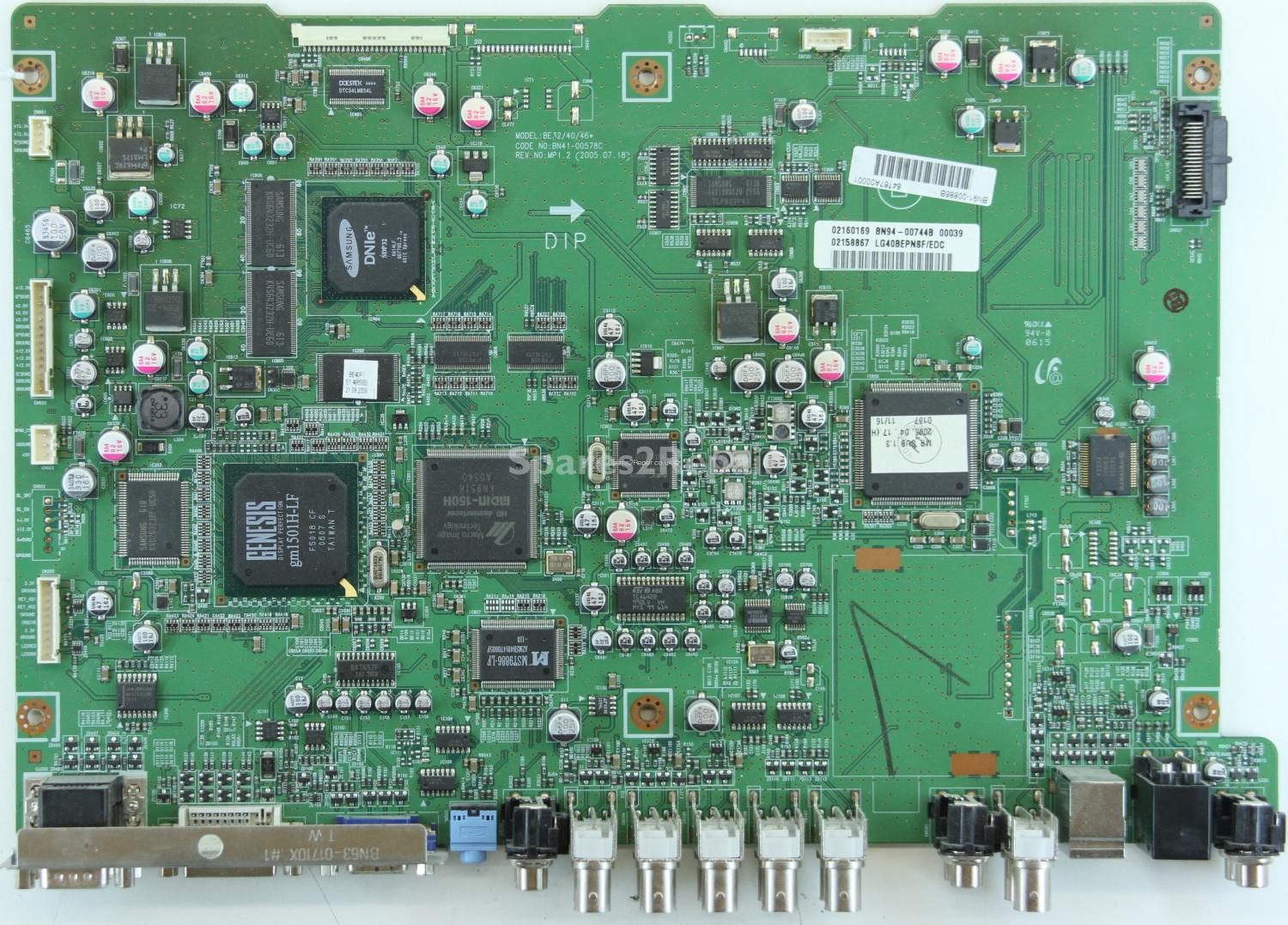 Samsung BE40PSNS/EDC - Main AV - BN94-00744B - BN41-00578C - BN91-00886B - REV NO:MP1.2 - BE32/40/46