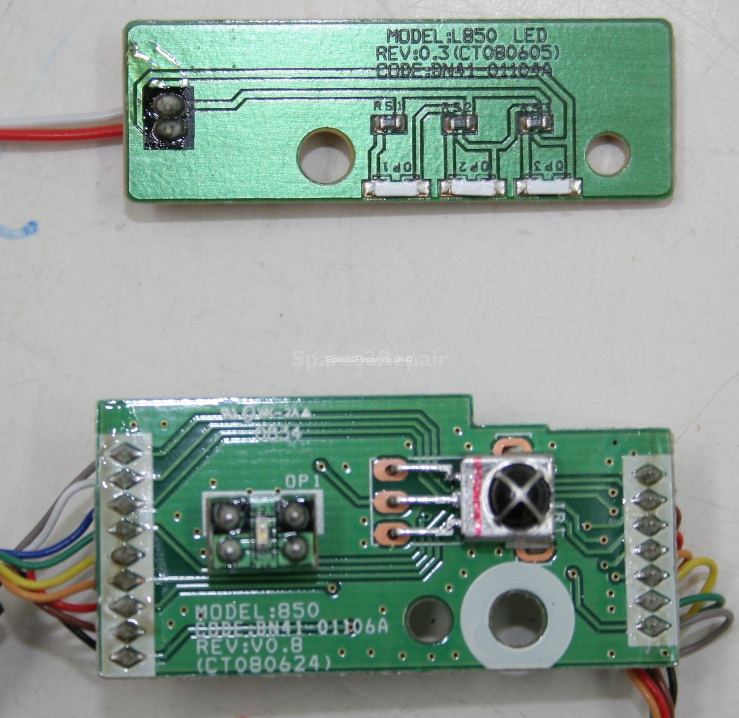 Samsung LE40A856S1M - IR + LED - BN41-01106A - REV V0.8 - CT080624 - BN41-01104A - REV 0.3 - CT080605