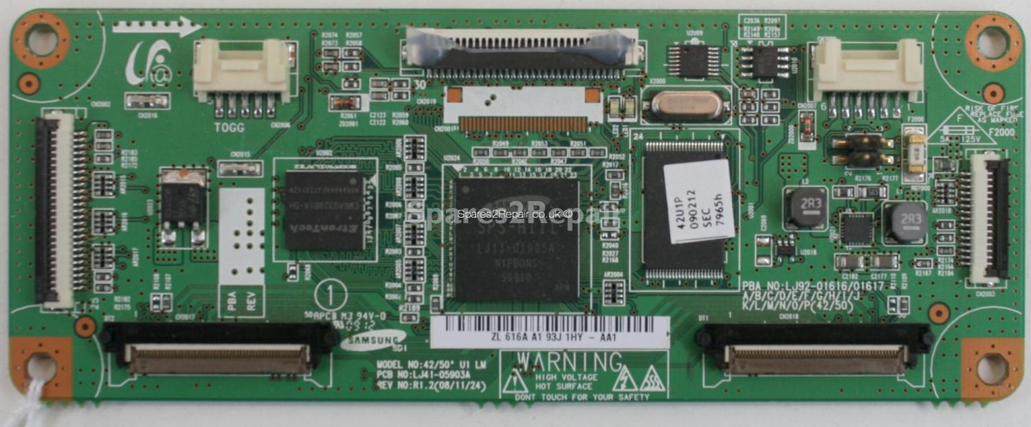 Samsung PS-42B430P2W - Control Board - LJ92-01616A A1 - LJ41-05903A R1.2 - 42/52 U1 LM