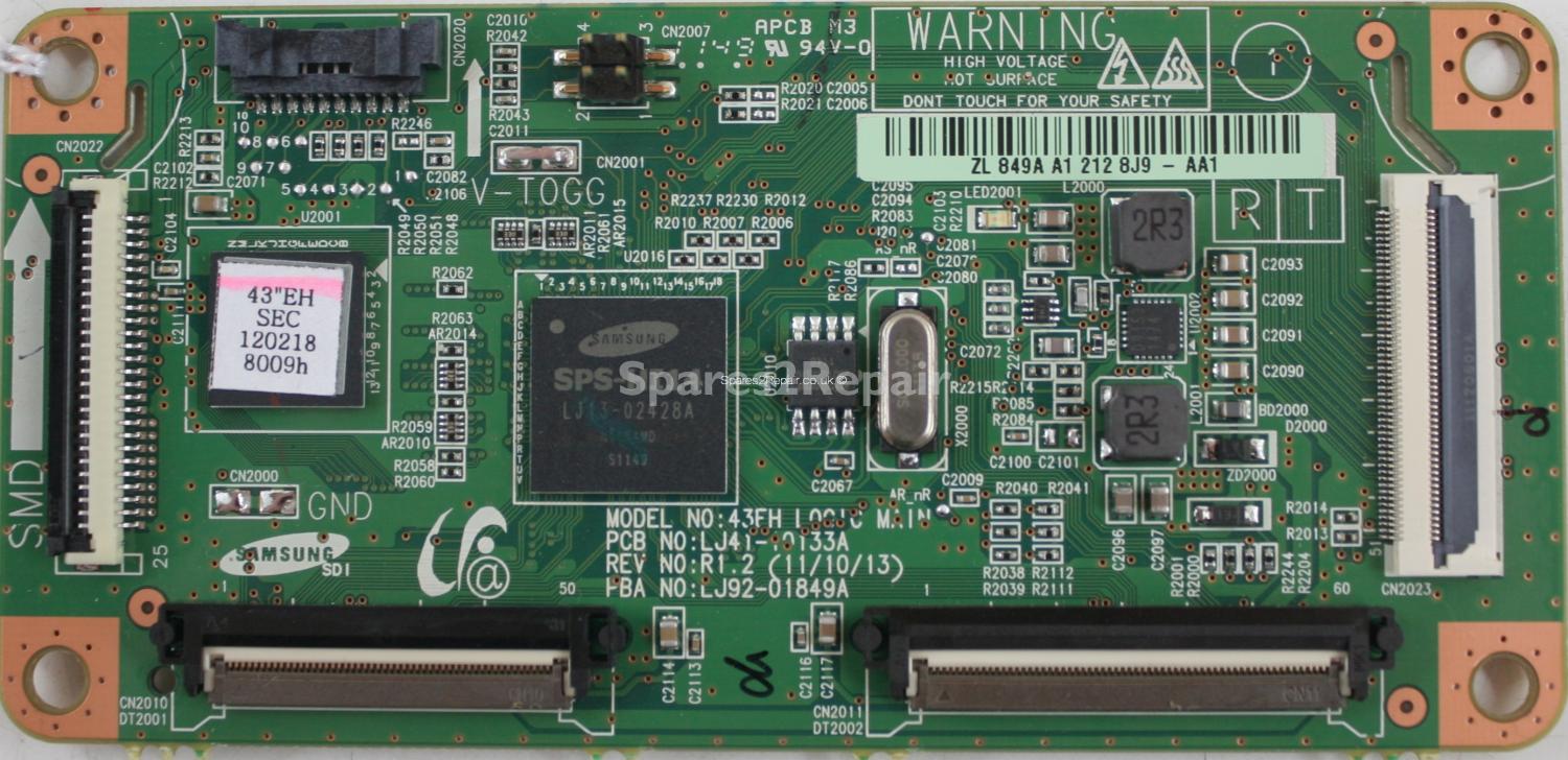 Samsung PS-43E450A1W - Logic CTRL - LJ92-01849A A1 - LJ41-10133A - R1.2 - 43FH LOGIC MAIN