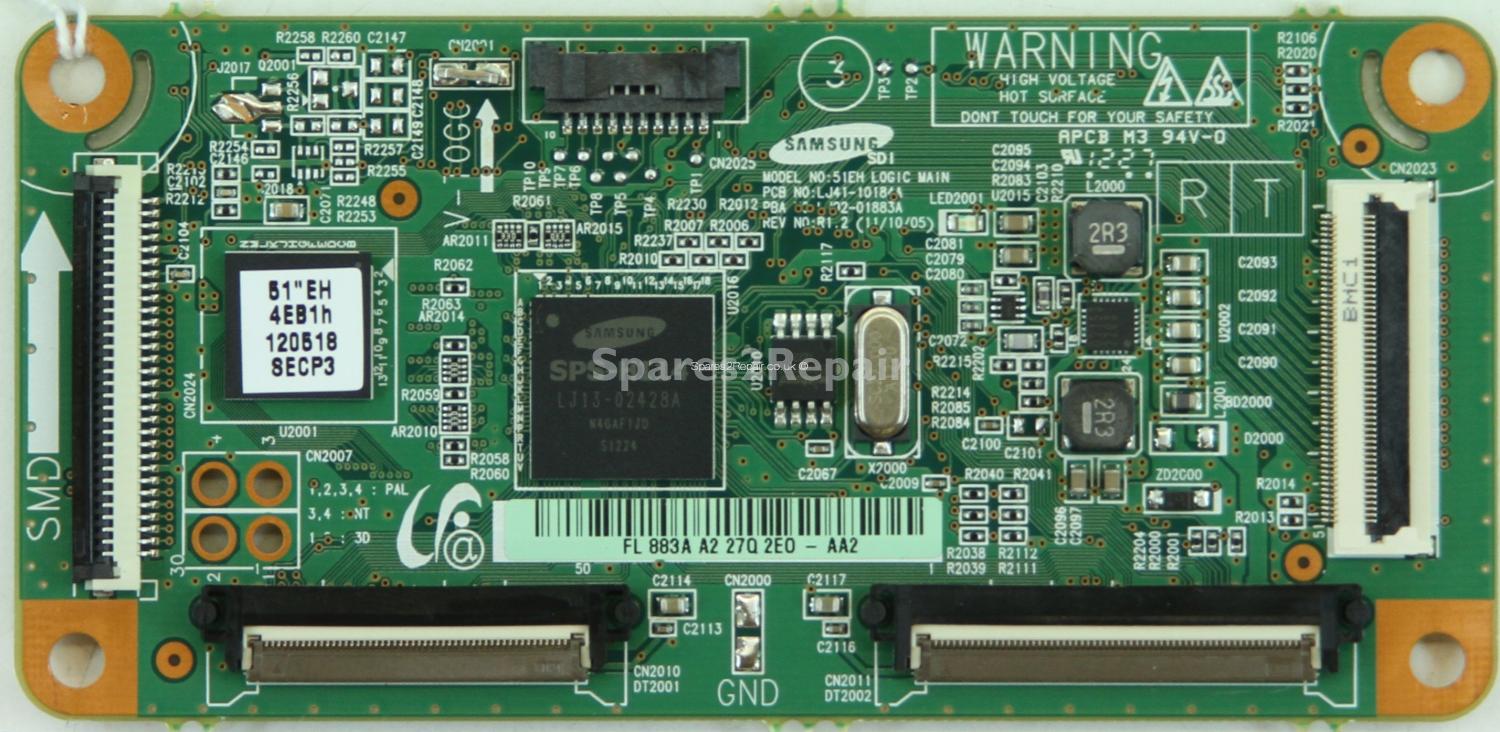 Samsung PS-51E450A1W - Logic CTRL - LJ41-10184A R1.2 - LJ92-01883A A2 - 51EH LOGIC MAIN