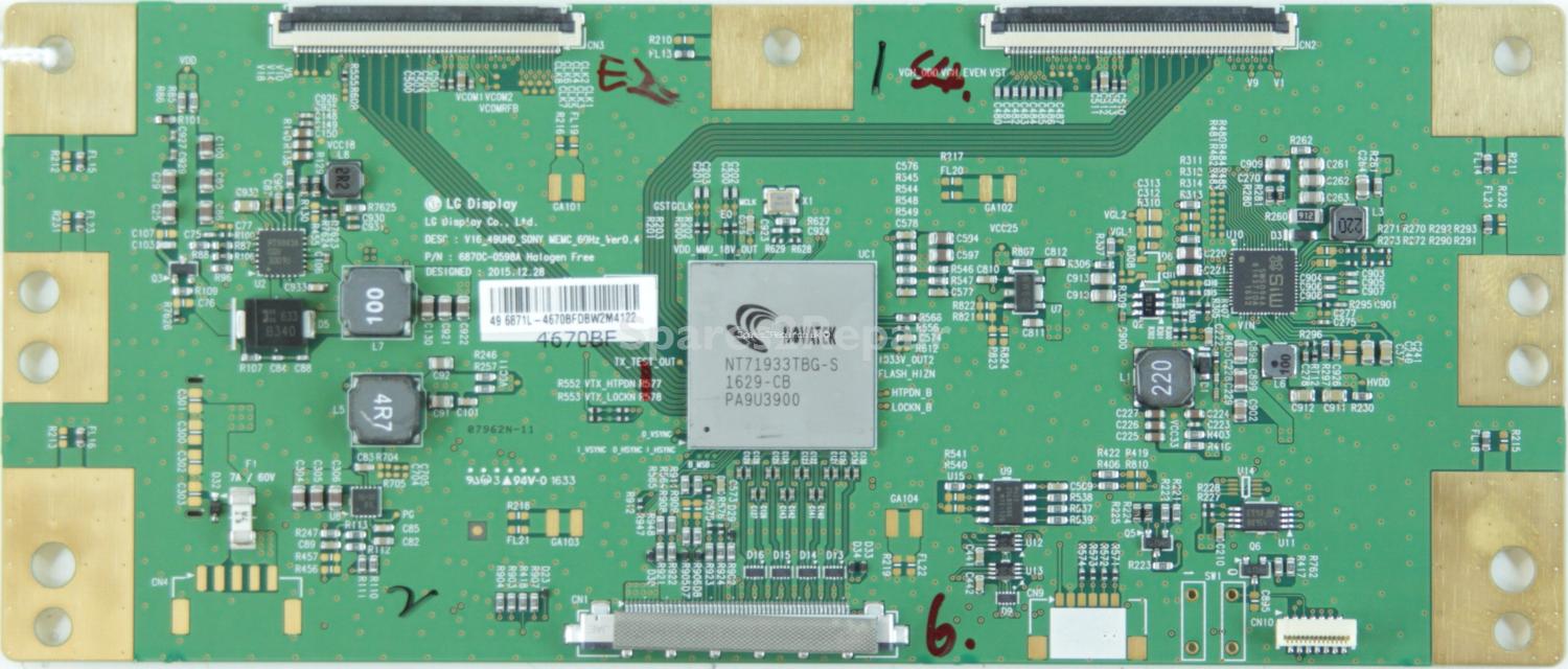 Sony KD-49XD7005 - T-Con - 6871L-4670B - 6870C-0598A - V16_49UHD_SONY MEMC_60Hz_Ver0.4