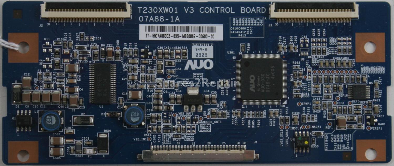 Sony KDL-23B4050 - T-Con - 07A88-1A - 55.07A88.002 - T230XW01 V3 CONTROL BOARD