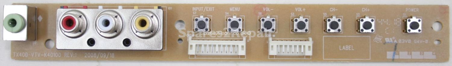 Toshiba 40XV551D - Buttons - TX40D VTV-K40100 REV.1